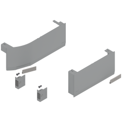Sisteme de ridicare AVENTOS HK top, Capac de acoperire pentru mecanismul de ridicare (incl. Comutator declanşare cu montare în cant, inclus), dreapta+stânga, pentru SERVO-DRIVE, gri-deschis/inox-g.