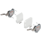 Uşă pivotantă mică AVENTOS HK-S, Mecanism de ridicare (set), LF=960-2215 (la 2 buc.), prin înşurubare, alb-mătase/inox-g.