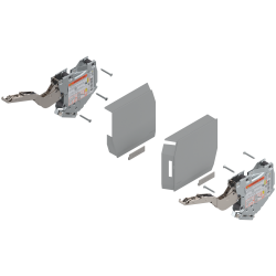Uşă pivotantă mică AVENTOS HK-S, Mecanism de ridicare (set), LF=400-1000 (la 2 buc.), prin înşurubare, gri-deschis/inox-g.