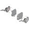 Uşă pivotantă mică AVENTOS HK-S, Mecanism de ridicare (set), LF=400-1000 (la 2 buc.), prin înşurubare, gri-deschis/inox-g.