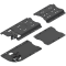 REVEGO uno, Conector tip pocket set, pentru dulap montat pe blatul de lucru, pentru Grosime laterală pocket 15 până la 19 mm, stânga, negru