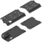 REVEGO uno, Conector tip pocket set, pentru dulap montat pe blatul de lucru, pentru Grosime laterală pocket 15 până la 19 mm, dreapta, negru
