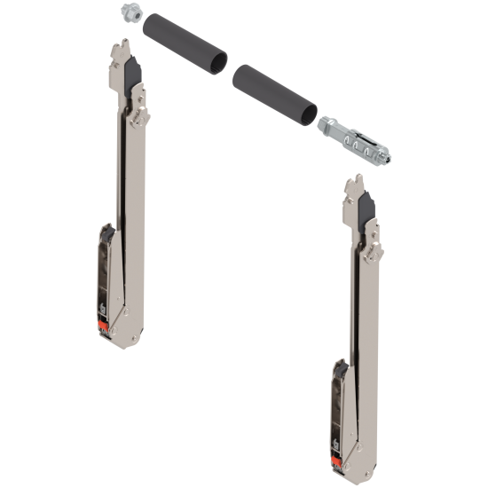 Sistem de ridicare pentru uşă paralelă AVENTOS HL top, Pârghie (set), KH=480-580 mm, simetric, nichelat