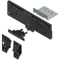 REVEGO duo, set de montare pentru două uşi duble combinate, negru