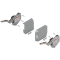 Uşă pivotantă mică AVENTOS HK-S, Mecanism de ridicare (set), LF=960-2215 (la 2 buc.), prin înşurubare, pentru TIP-ON, gri-deschis/inox-g.