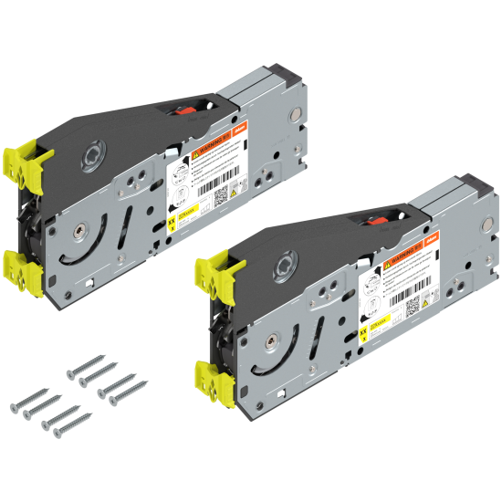 Sistem de ridicare pentru uşă paralelă AVENTOS HL top, Mecanism de ridicare (set), KH=300-389 mm, prin înşurubare, pentru Potrivit pentru SERVO-DRIVE, zincat