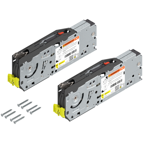 Sistem de ridicare pentru uşă pliantă AVENTOS HF top, Mecanism de ridicare (set), LF=2700-13500 (la 2 bucăţi), prin înşurubare, pentru Potrivit pentru SERVO-DRIVE, zincat