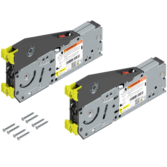 Sistem de ridicare pentru uşă paralelă AVENTOS HL top, Mecanism de ridicare (set), KH=390-580 mm, prin înşurubare, pentru Potrivit pentru SERVO-DRIVE, zincat