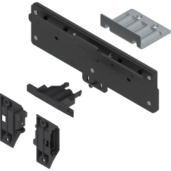 REVEGO duo, set de montare pentru două uşi duble combinate, negru