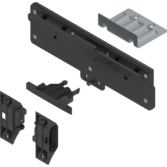 REVEGO duo, set de montare pentru două uşi duble combinate, negru