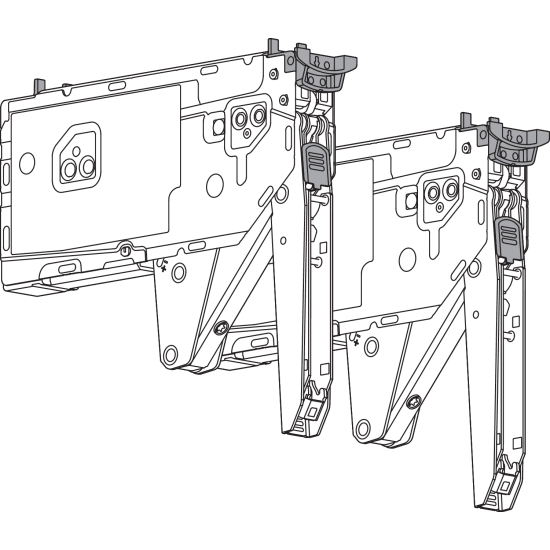 Sisteme de ridicare AVENTOS HK top, Mecanism de ridicare (set), LF=3200-9000 (la 2 buc.), prin înşurubare, pentru Potrivit pentru SERVO-DRIVE, zincat