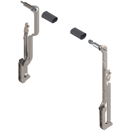 Sistem de ridicare pentru uşă paralelă AVENTOS HL, Pachet de pârghii (set), KH=450-580 mm, dreapta+stânga, pentru SERVO-DRIVE, nichelat