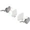 Uşă pivotantă mică AVENTOS HK-S, Mecanism de ridicare (set), LF=400-1000 (la 2 buc.), prin înşurubare, alb-mătase/inox-g.
