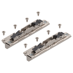 AVENTOS HS/HL/HK şi HK top sisteme de ridicare pentru uşă basculantă, Cuplaj de front pentru rame înguste de aluminiu (set), prin şuruburi, nichelat