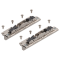 AVENTOS HS/HL/HK şi HK top sisteme de ridicare pentru uşă basculantă, Cuplaj de front pentru rame înguste de aluminiu (set), prin şuruburi, nichelat