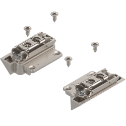 Uşă pivotantă mică AVENTOS HK-S, Cuplaj de front pentru rame înguste de aluminiu (set), de prins cu şurub, nichelat
