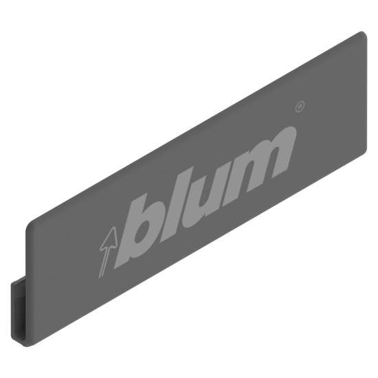 Element de personalizare pentru MERIVOBOX / Branding-Element für AVENTOS, simetrică, imprimat, gri indiu mat