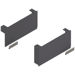 Sisteme de ridicare AVENTOS HK top, Capac de acoperire pentru mecanismul de ridicare, dreapta+stânga, gri-închis/inox-g.