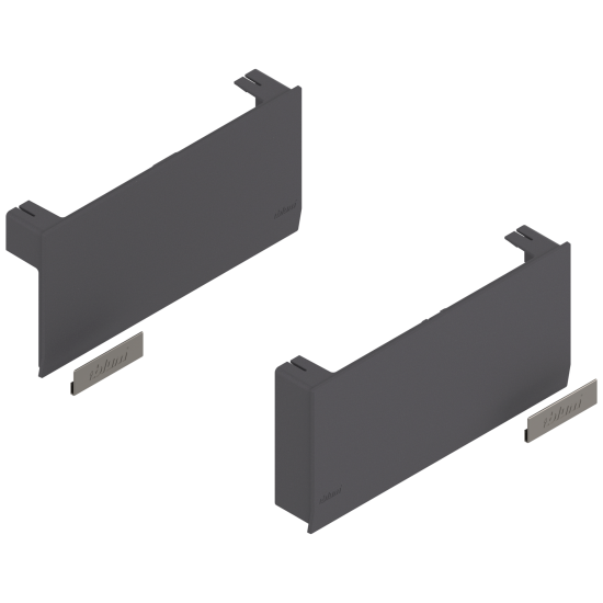 Sisteme de ridicare AVENTOS HK top, Capac de acoperire pentru mecanismul de ridicare, dreapta+stânga, gri-închis/inox-g.