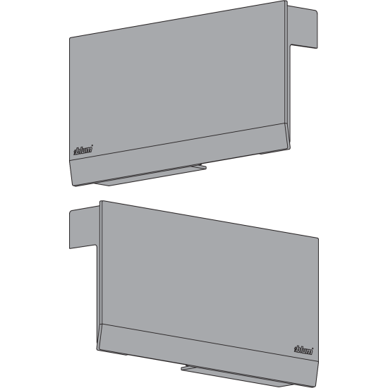 Sisteme de ridicare AVENTOS HK top, Capac de acoperire pentru mecanismul de ridicare, dreapta+stânga, gri-închis/inox-g.