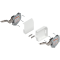 Uşă pivotantă mică AVENTOS HK-S, Mecanism de ridicare (set), LF=960-2215 (la 2 buc.), prin înşurubare, pentru TIP-ON, alb-mătase/inox-g.