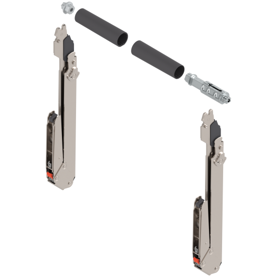 Sistem de ridicare pentru uşă paralelă AVENTOS HL top, Pârghie (set), KH=390-540 mm, simetric, nichelat