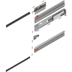 REVEGO uno, Şină de glisare tip pocket set, NL=500 mm, dreapta, E6/Ev1 natur
