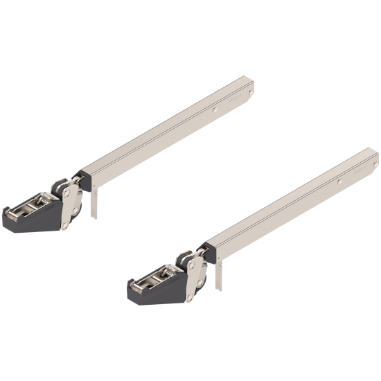 Sistem de ridicare pentru uşă pliantă AVENTOS HF top, Pârghie (set), KH=480-610 mm, simetric, nichelat