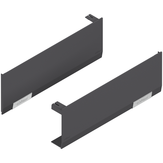 Set capace de acoperire AVENTOS HF/HS/HL top, dreapta+stânga, gri-închis/inox-g.