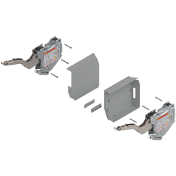 Uşă pivotantă mică AVENTOS HK-S, Mecanism de ridicare (set), LF=960-2215 (la 2 buc.), prin înşurubare, gri-deschis/inox-g.