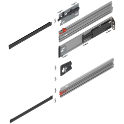 REVEGO uno, Şină de glisare tip pocket set, NL=600 mm, dreapta, E6/Ev1 natur