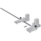 Aparat montaj BOXFIX E-T, aparat de masă, pentru grosime poliţă 16 mm, pentru TANDEMBOX, manual, Mod de montare: Şuruburi, KB de la 250 până la 1200 mm, gri