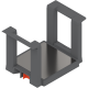 Blum Suport de farfurii, Înălţime=170 mm, Diametru farfurie=186-322mm, gri-orion mat