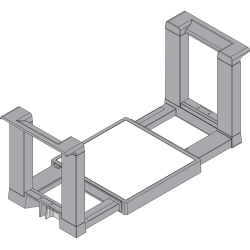 Blum Suport de farfurii, Înălţime=170 mm, Diametru farfurie=186-322mm, gri-orion mat