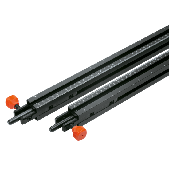 Riglă prelungitoare, pentru MINIPRESS PRO, dreapta+stânga, Gradaţie de la 850 mm la 2550 mm, E6/C35 negru