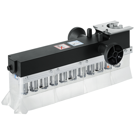 Cap de găurire pentru MINIPRESS PRO, pentru MINIPRESS top, pentru PRO-CENTER, număr axe 11, cu mandrină rapidă, Cuplaj de front, Şine de corp, Mecanism de ridicare