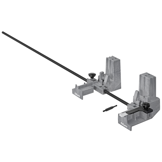 BOXFIX E-M - dispozitiv de asamblare, aparat de masă, pentru MERIVOBOX, manual, Mod de montare: Şuruburi, KB de la 250 până la 1200 mm, R7037 gri închis