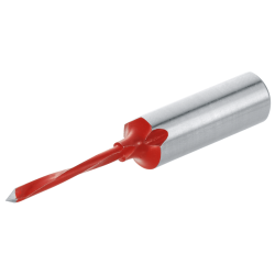 Burghiu, Ø 2.5 mm, stânga, L=57 mm, cu vârf ascuţit, roşu