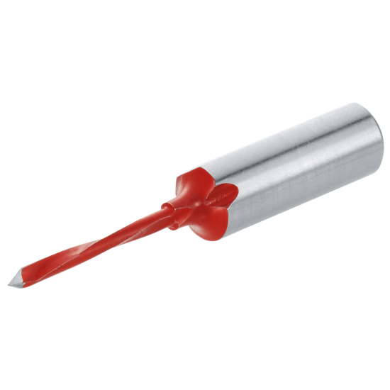 Burghiu, Ø 2.5 mm, stânga, L=57 mm, cu vârf ascuţit, roşu
