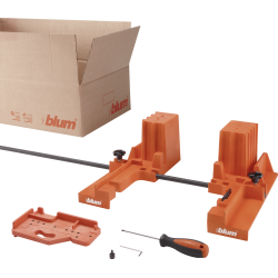 BOXFIX E-L – aparat montaj, kit starter, aparat de masă, pentru LEGRABOX, manual, Mod de montare: Şuruburi, KB de la 250 până la 1200 mm, portocaliu