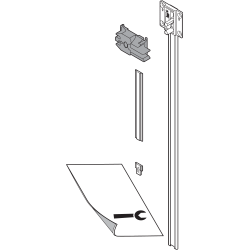 CABLOXX Bară de blocare, set (Bara de blocare, distanţatoare, piesă de închidere, inserţie, şablon de găurire), KH interioara=762 mm, brut