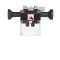 Cap de găurire pentru MINIPRESS PRO, pentru MINIPRESS top, pentru PRO-CENTER (de la AA), număr axe 2, cu mandrină rapidă, Plăcuţe de montaj în cruce, R9011 grafit-mat