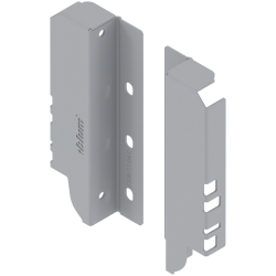 TANDEMBOX Suporturi pentru spate de lemn, Înălţime B (160 mm), dreapta+stânga, R9006 gri aluminiu