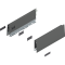 Laterală de sertar MERIVOBOX, Înălţime M (91 mm), NL=270 mm, dreapta+stânga, gri-orion mat