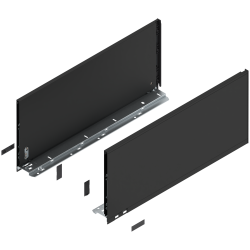 Laterală de sertar LEGRABOX, Înălţime F (241 mm), NL=550 mm, dreapta+stânga, pentru LEGRABOX pure, negru-carbon mat