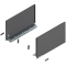 Laterală de sertar LEGRABOX, Înălţime F (241 mm), NL=400 mm, dreapta+stânga, pentru LEGRABOX pure, gri-orion mat