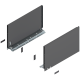 Laterală de sertar LEGRABOX, Înălţime F (241 mm), NL=400 mm, dreapta+stânga, pentru LEGRABOX pure, gri-orion mat