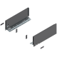 Laterală de sertar LEGRABOX, Înălţime K (128.5 mm), NL=350 mm, dreapta+stânga, pentru LEGRABOX pure, gri-orion mat
