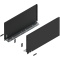 Laterală de sertar LEGRABOX, Înălţime F (241 mm), NL=500 mm, dreapta+stânga, pentru LEGRABOX pure, negru-carbon mat