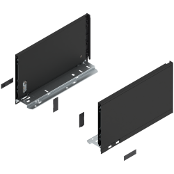 Laterală de sertar LEGRABOX, Înălţime C (177 mm), NL=300 mm, dreapta+stânga, pentru LEGRABOX pure, negru-carbon mat